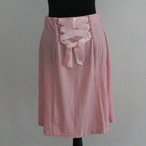 Sievergate, Pink Velvet Midi Skirt, with Ribbon belt designed.